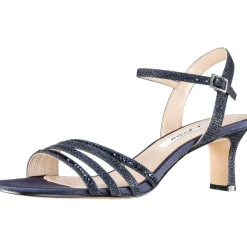 NELENAYF Studded Ankle Strap Evening Sandals