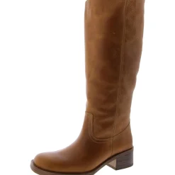 Nena Leather Round Toe Knee-High Boots