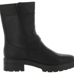 Newport Faux Leather Block Heel Mid-Calf Boots