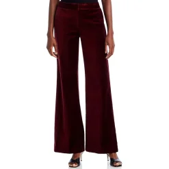 Nile High-Rise Velvet Wide Leg Pants