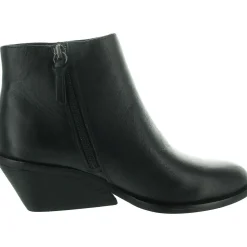 Nina Zipper Leather Booties