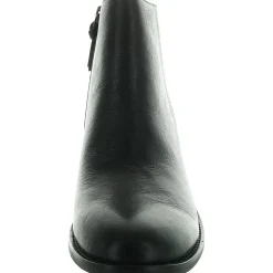 Nina Zipper Leather Booties