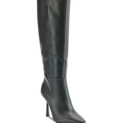 Nixie Solid Faux Leather Knee-High Boots