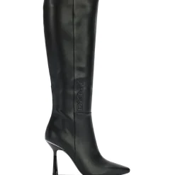 Nixie Solid Faux Leather Knee-High Boots
