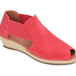 Noa Leather Open Toe Wedge Heels