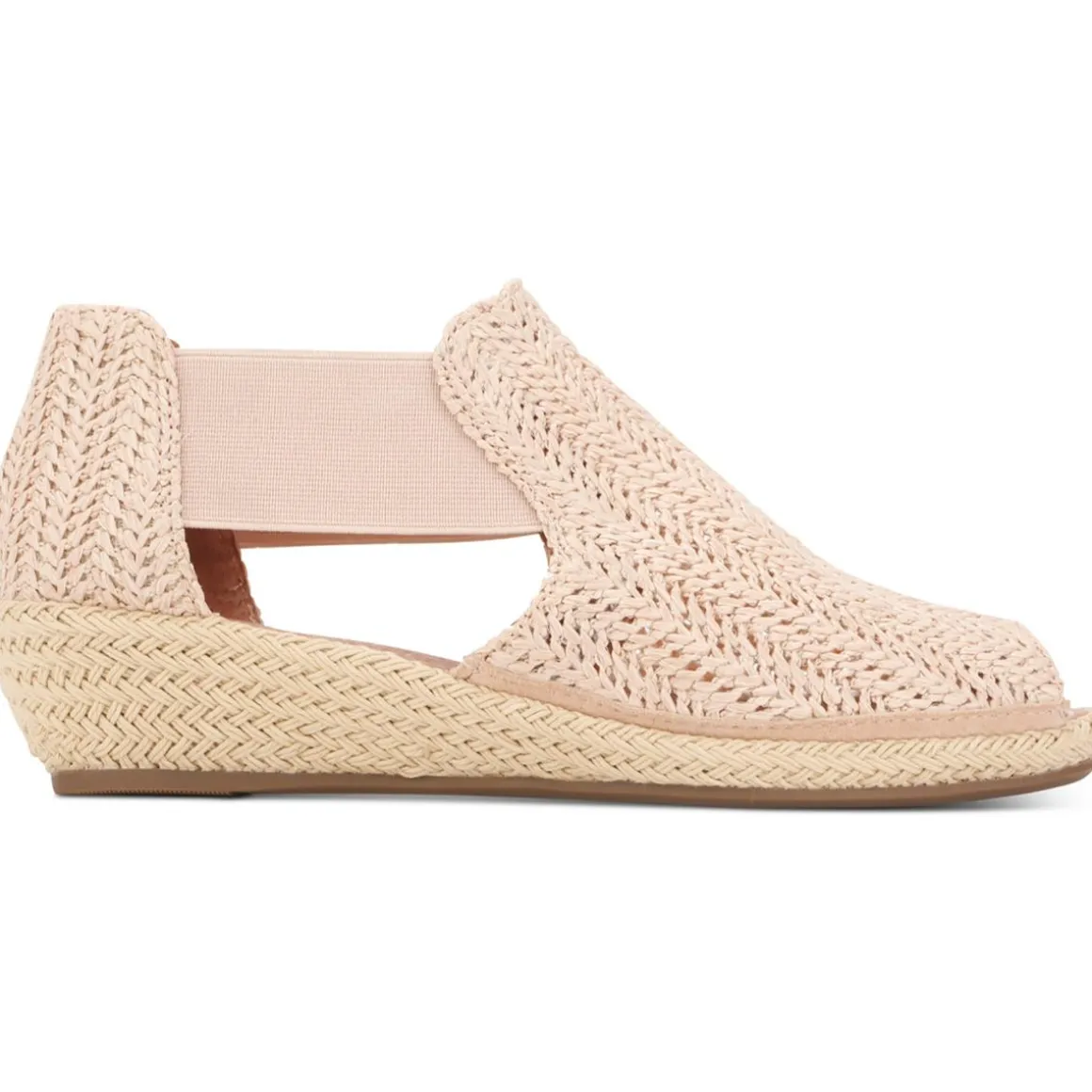 Noa Leather Open Toe Wedge Heels