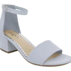 Noelle Microsuede Ankle Open-Toe Heels