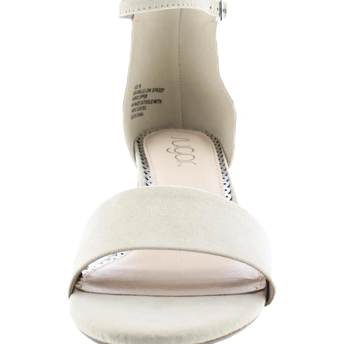 Noelle Microsuede Ankle Open-Toe Heels