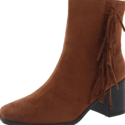 Noriah Faux Suede Square Toe Booties