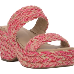 Norina Raffia Open Toe Platform Sandals