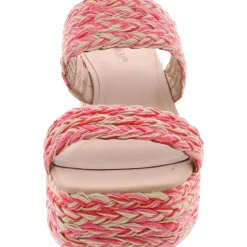 Norina Raffia Open Toe Platform Sandals