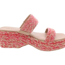 Norina Raffia Open Toe Platform Sandals