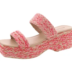 Norina Raffia Open Toe Platform Sandals