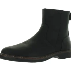Norwalk Leather Almond Toe Ankle Boots