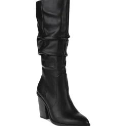 Numbra Faux Leather Pointed Toe Mid-Calf Boots