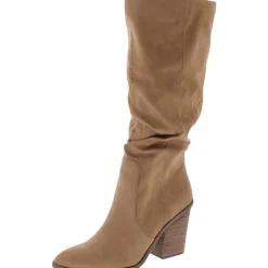Numbra Faux Leather Pointed Toe Mid-Calf Boots