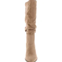 Numbra Faux Leather Pointed Toe Mid-Calf Boots