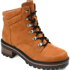 Nyia Faux Leather Lugged Sole Hiking Boots