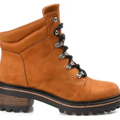 Nyia Faux Leather Lugged Sole Hiking Boots