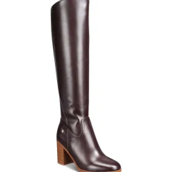 Odettee Leather Almond Toe Knee-High Boots
