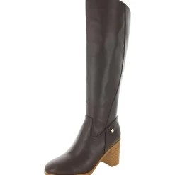 Odettee Leather Almond Toe Knee-High Boots