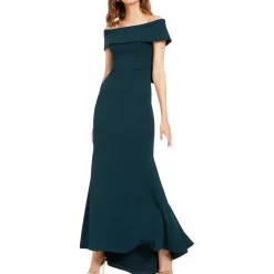 Off-The-Shoulder Bow-Back Evening Dress
