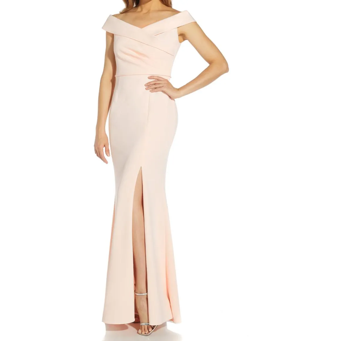 Off-The-Shoulder Maxi Evening Dress