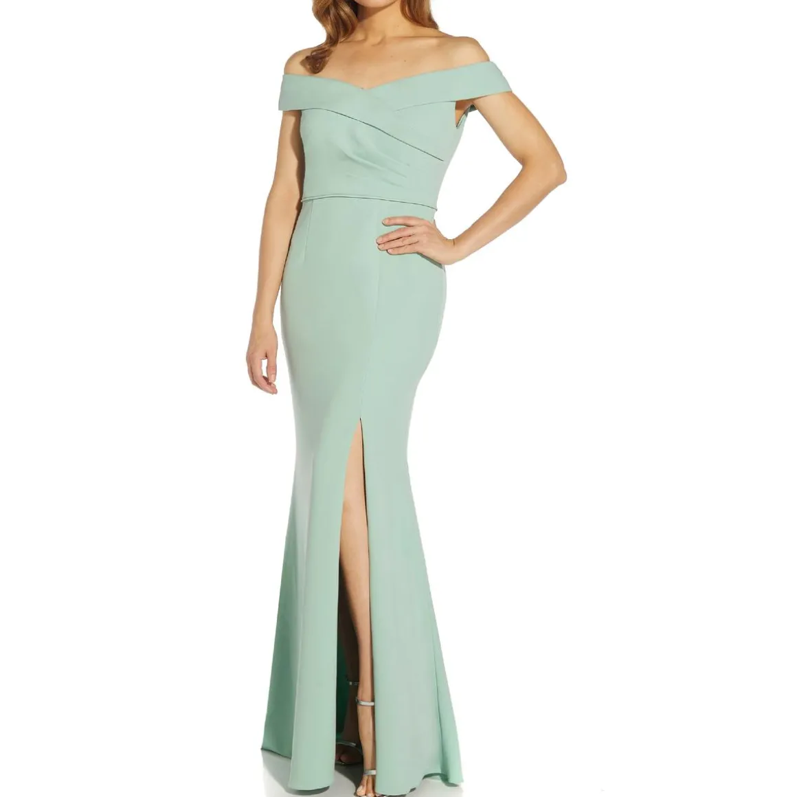 Off-The-Shoulder Maxi Evening Dress