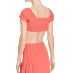 Off-The-Shoulder Twist Crop Top