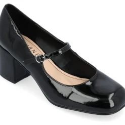 Okenna Patent Round Toe Pumps