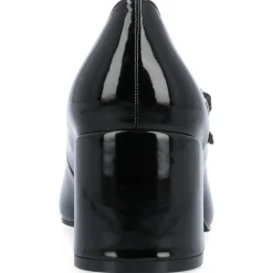 Okenna Patent Round Toe Pumps