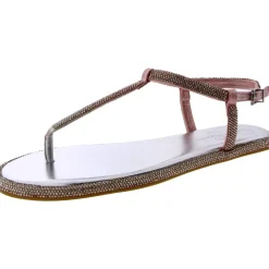 Oliara Shimmer T-Strap Sandals