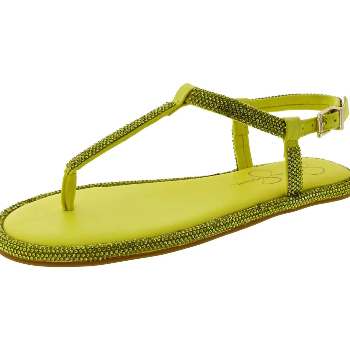 Oliara Shimmer T-Strap Sandals