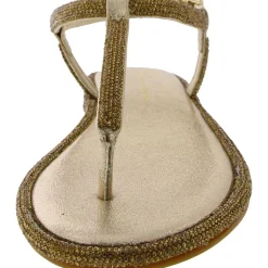 Oliara Shimmer T-Strap Sandals