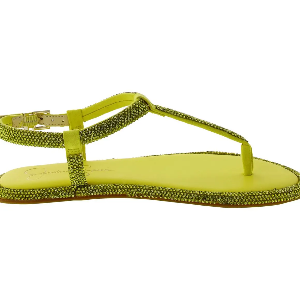Oliara Shimmer T-Strap Sandals