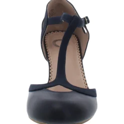 Olina Faux Leather T-Strap Mary Jane Heels