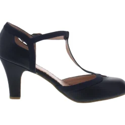 Olina Faux Leather T-Strap Mary Jane Heels