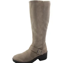Olympia Zip Up Round Toe Knee-High Boots
