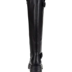Omegaap Moto Faux Leather Knee-High Boots