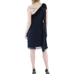 One Shoulder Mini Cocktail and Party Dress