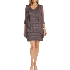 Open Front Lace Trim Duster Blazer