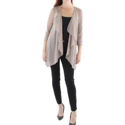 Open Front Lace Trim Duster Blazer