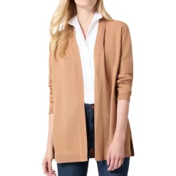 Open Front Three Quarter Sleeve Cardigan Sweater