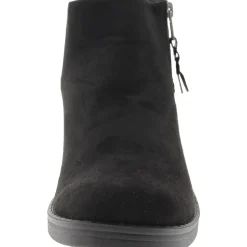 Outgoing Faux Suede Snake Print Ankle Boots