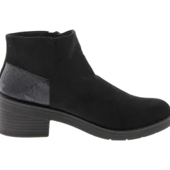 Outgoing Faux Suede Snake Print Ankle Boots