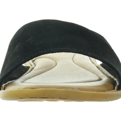 Padded Insole Leather Slide Sandals