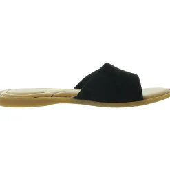 Padded Insole Leather Slide Sandals