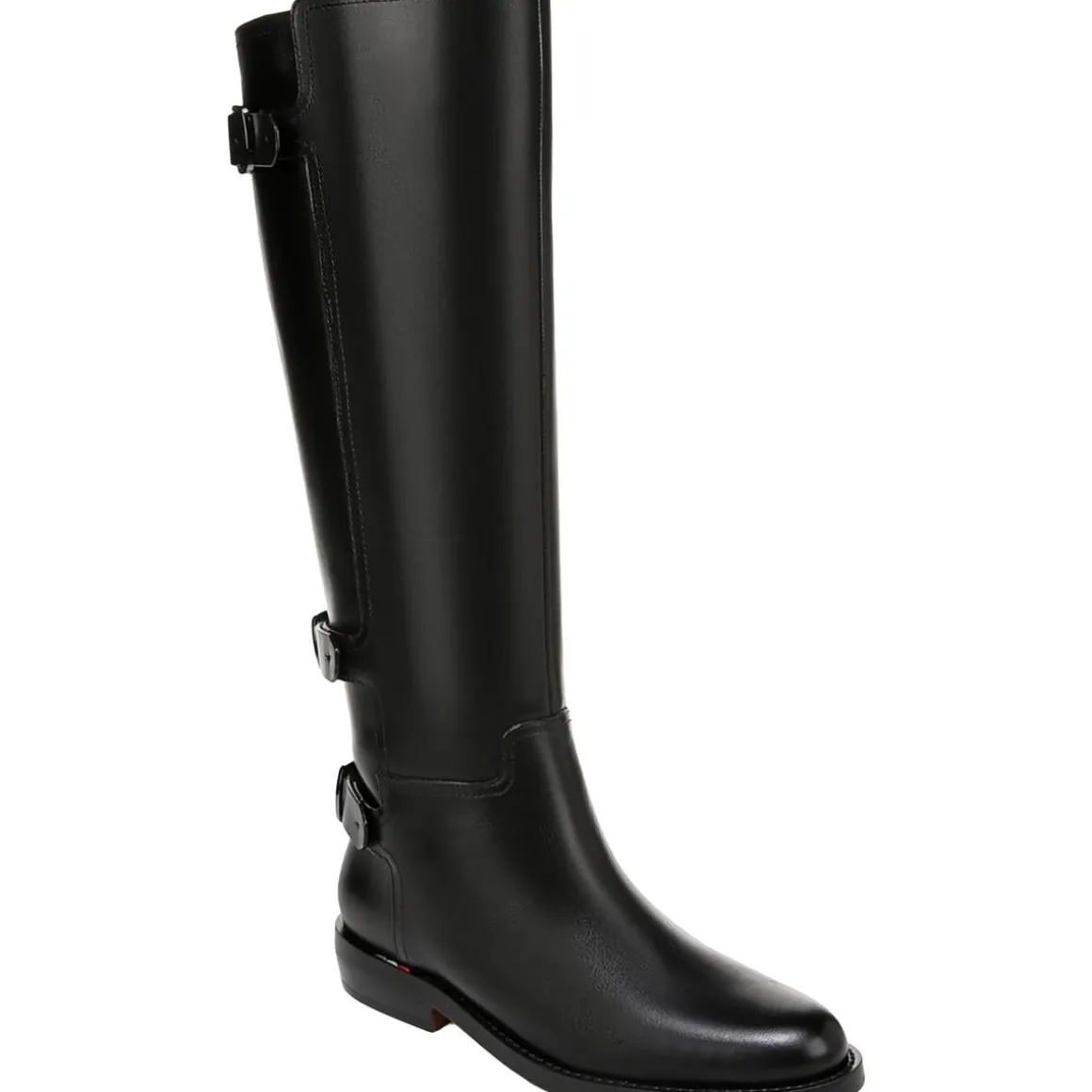 Padova Buckle Leather Knee-High Boots