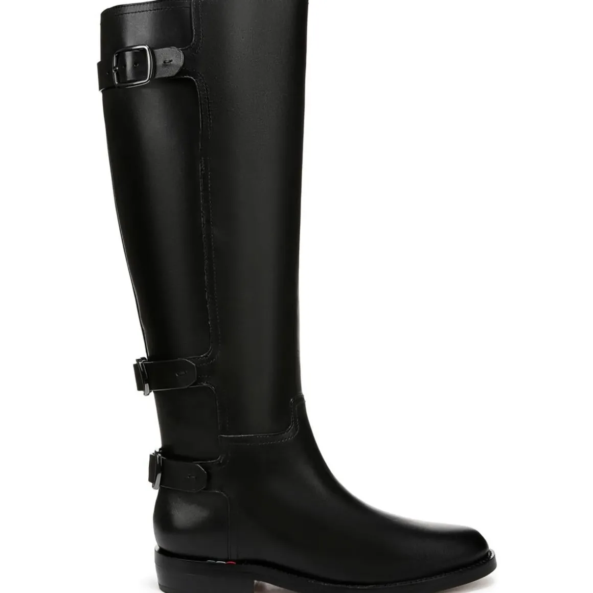 Padova Buckle Leather Knee-High Boots