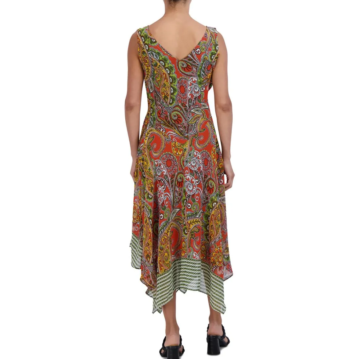 Paisley Chiffon Maxi Dress